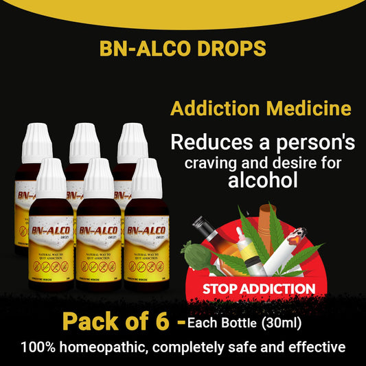 BN-ALCO Drops (नशा मुक्ति दवा) - Homeopathic Medicine to Quit Alcohol, Smoking, & Tobacco