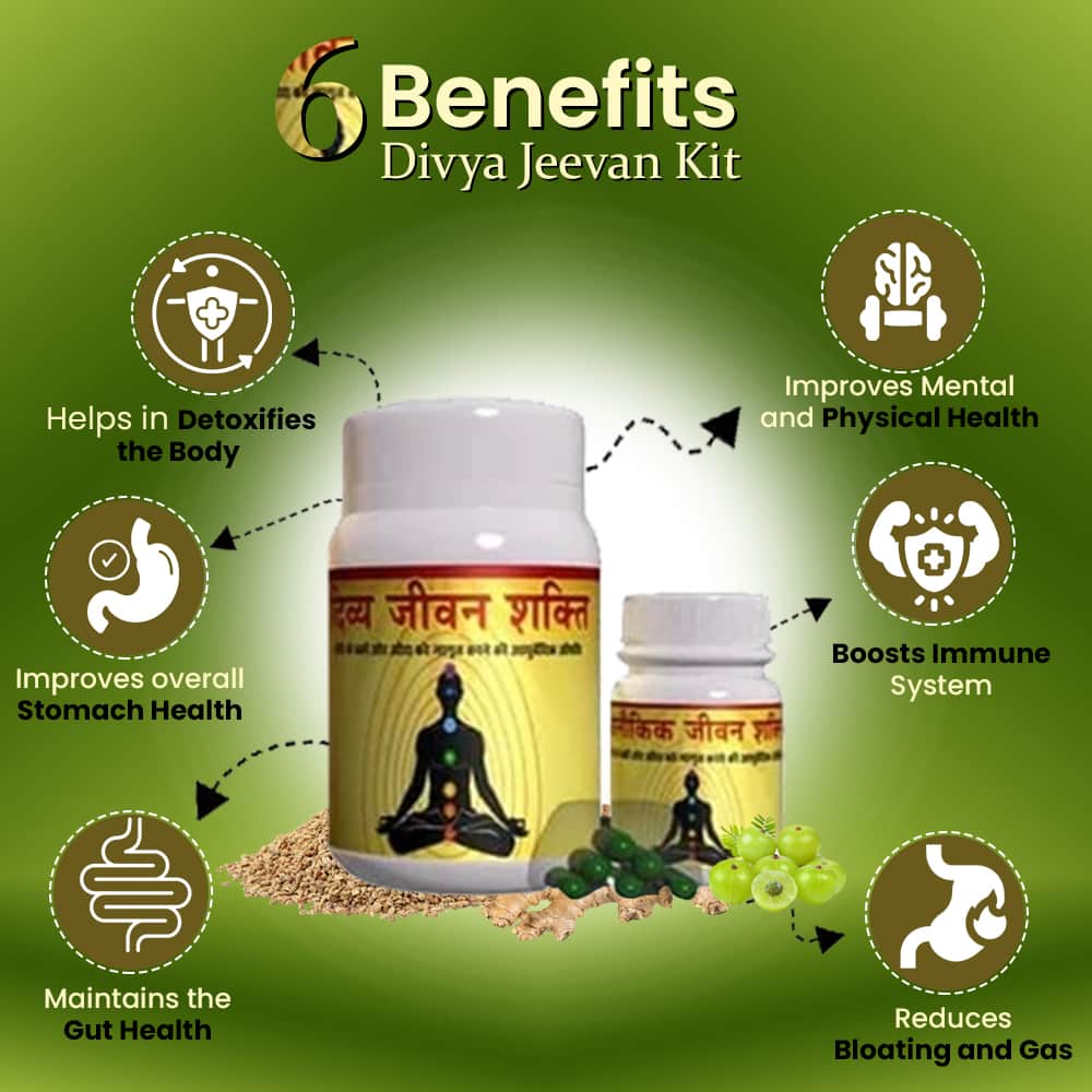 Divya Jeevan Kit - Ayurvedic Medicine for Digestion Problems and to Improve Overall Health