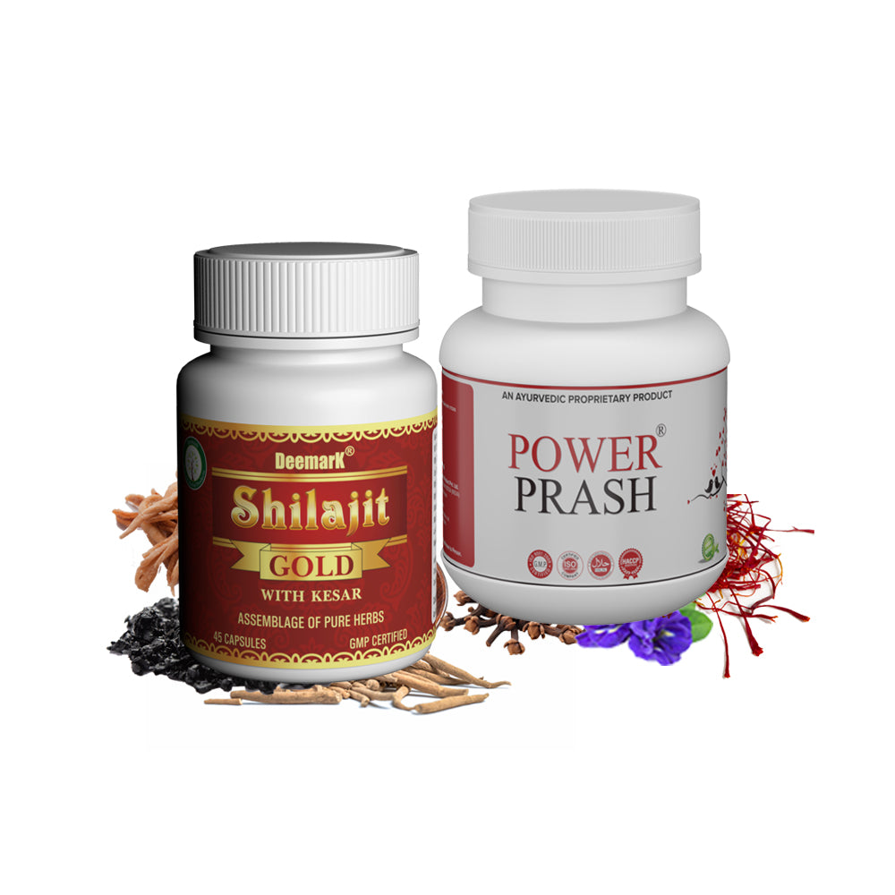 Power Prash + Deemark Shilajit Gold Capsules