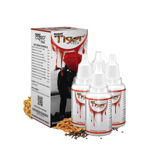 Tiger Tilla - Ayurvedic Massage Oil to Boost Menās Strength & Endurance