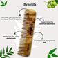 Neem Comb - Oil Treated Kacchi Neem Wooden Comb - Wide Tooth