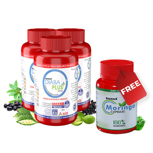 Diaba Plus with Moringa Capsules -Ayurvedic Solution to Manage your Diabetes(T)