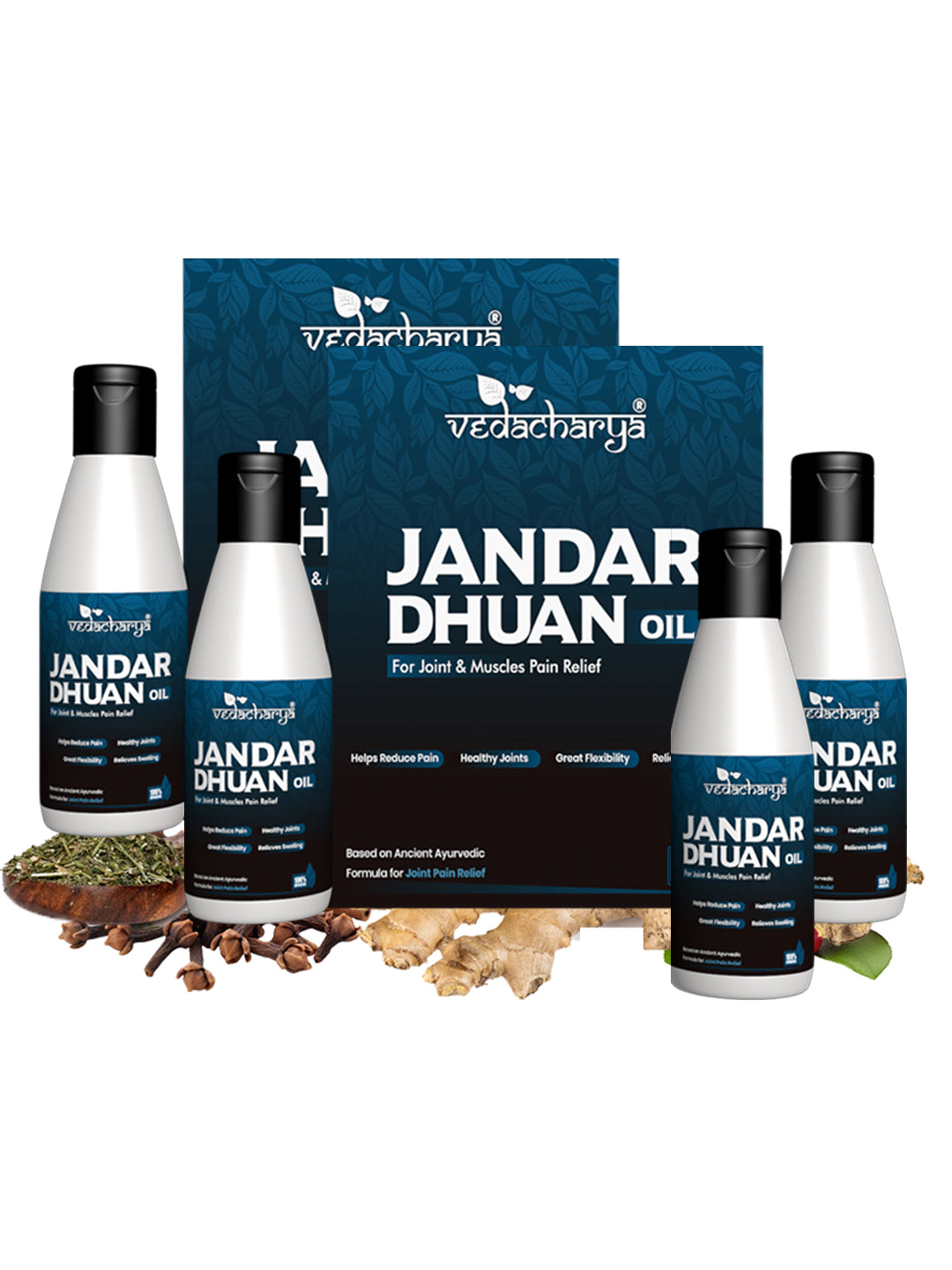 Vedacharya Jandar Dhuan Oil Relieves Body Pain & Stiffness