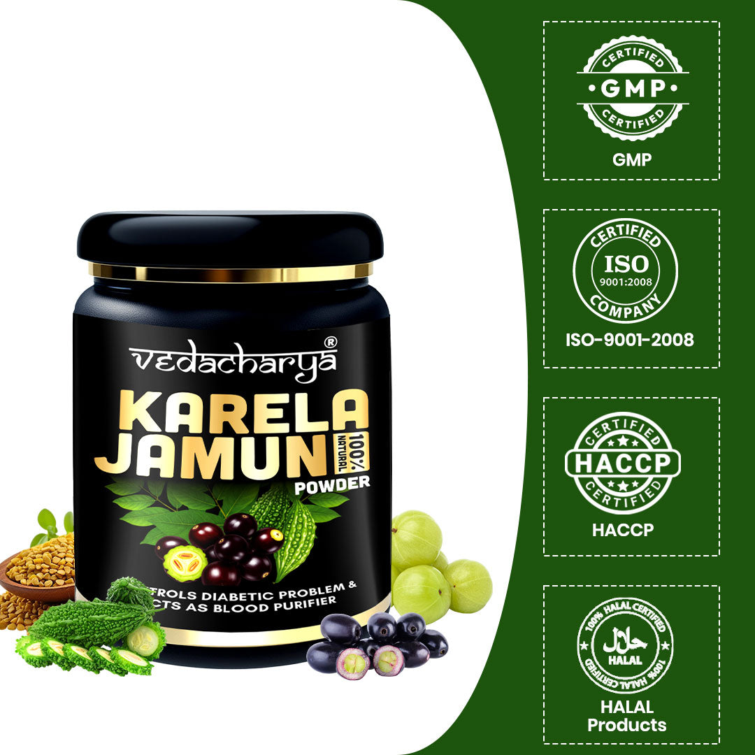 Vedacharya Karela Jamun Powder Controls Diabetic Problem & Acts As Blood Purifier