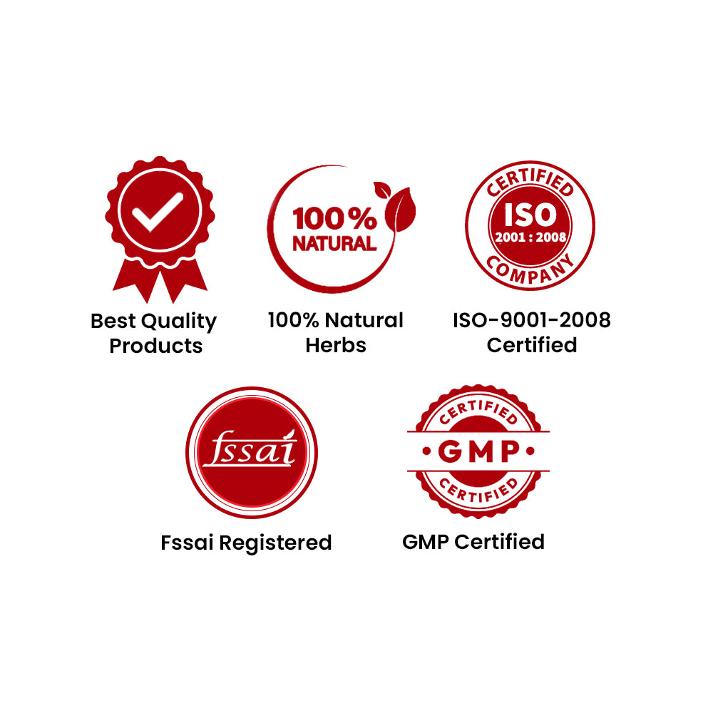 Collection of certification badges of Tiger tilla oil that presents quality and trust