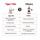 Comparison chart showcasing the features of Tiger Tilla oil vs others