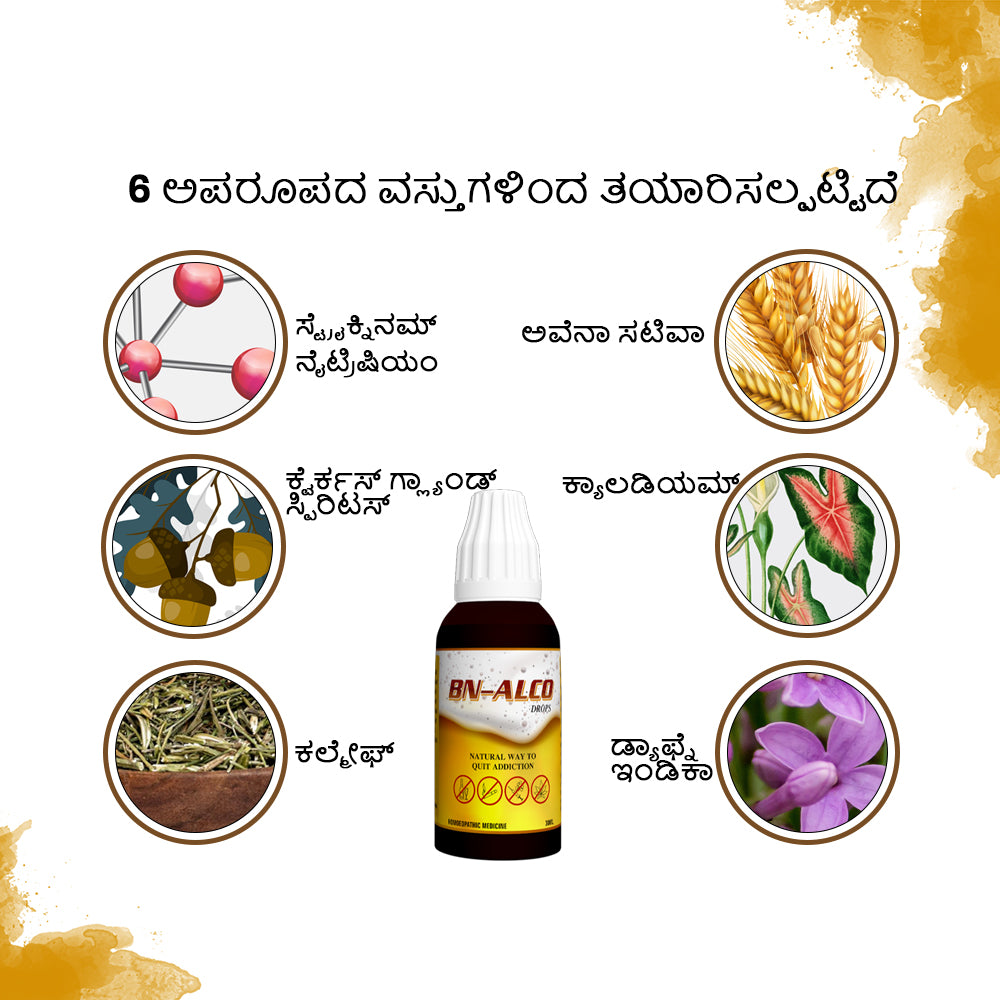 BN-ALCO Drops  ✅ (ವ್ಯಸನ ನಿವಾರಣೆ ಔಷಧ)  ವ್ಯಸನದಿಂದ ಮುಕ್ತಿ |   ಹೋಮಿಯೋಪತಿ ಔಷಧ |  ⭐⭐⭐⭐⭐ 5 Star Reviews