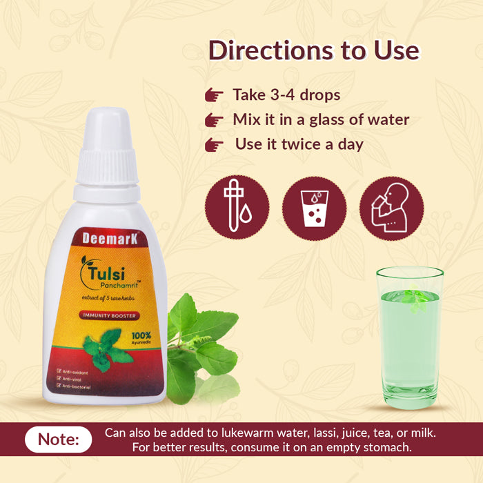 Tulsi Panchamrit : Natural Immunity Booster Tulsi drops (ark)
