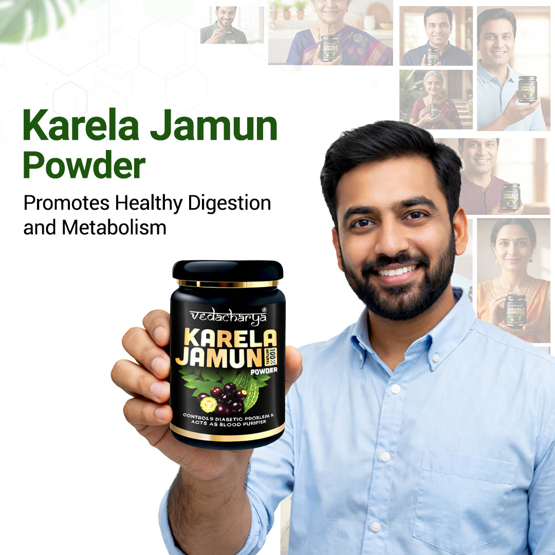 Vedacharya Karela Jamun Powder Controls Diabetic Problem & Acts As Blood Purifier
