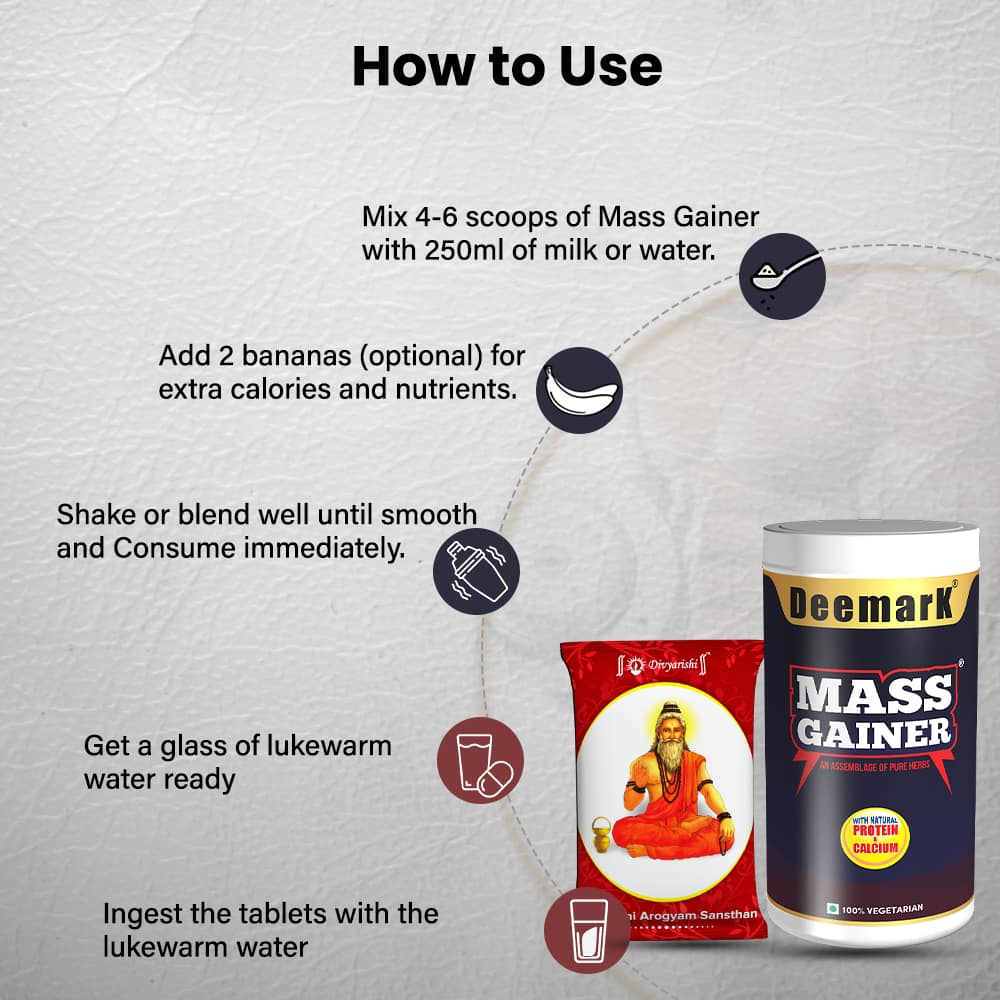 Taakat Vati and Mass Gainer Protein Powder for Weight Gain Naturally