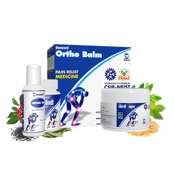 Ortho Balm, Oil & Tablets -Ayurvedic pain relief kit reduces joint, knee and muscle pain