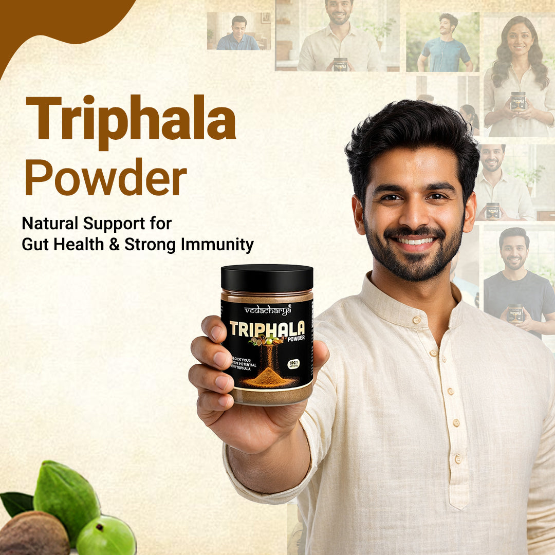 Vedacharya Triphala Powder For Immunity Booster & Weight Management Supplement