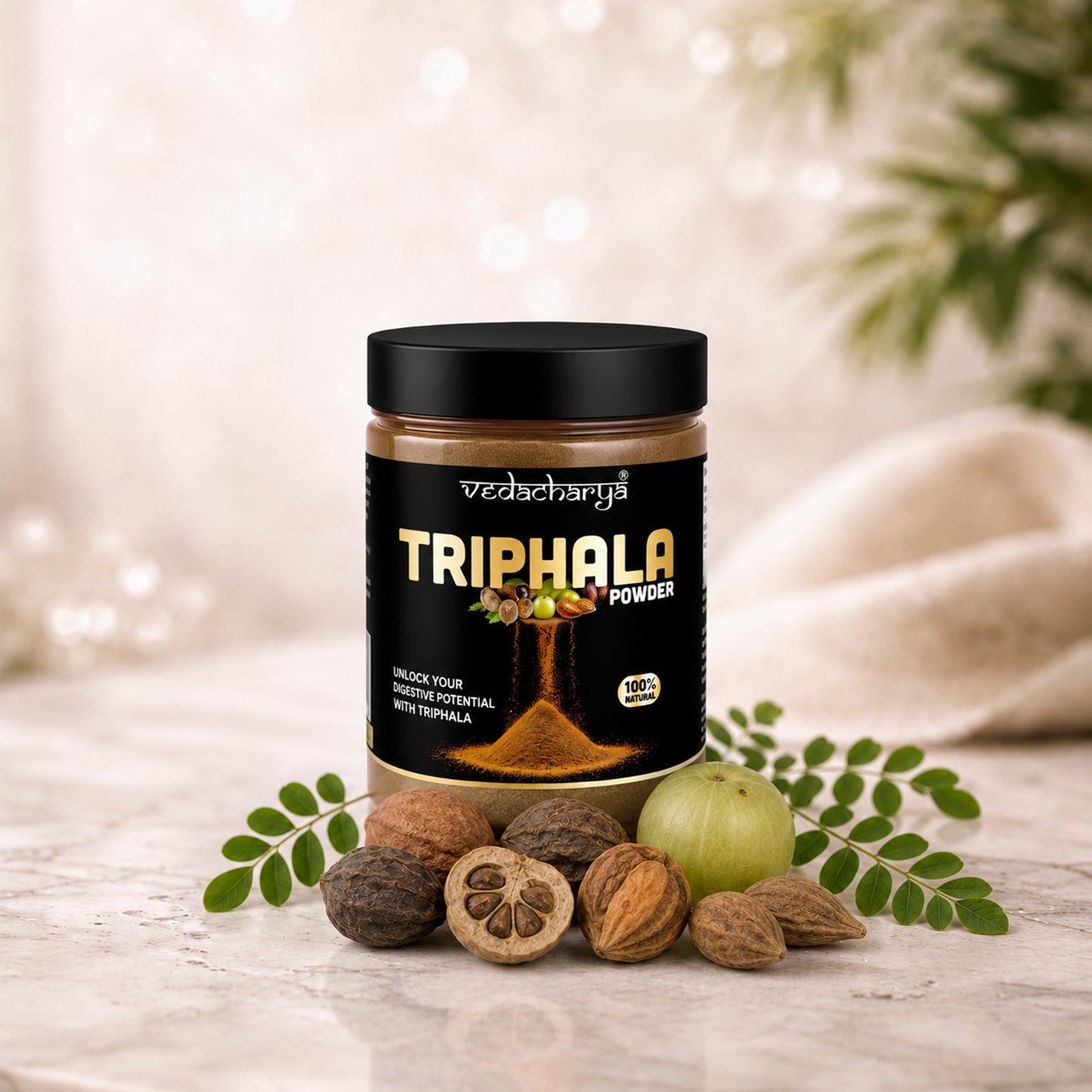 Vedacharya Triphala Powder For Immunity Booster & Weight Management Supplement