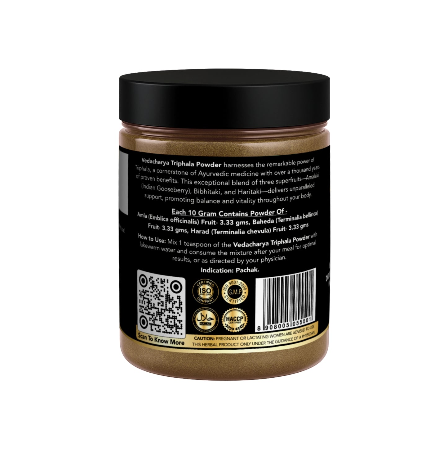 Vedacharya Triphala Powder For Immunity Booster & Weight Management Supplement