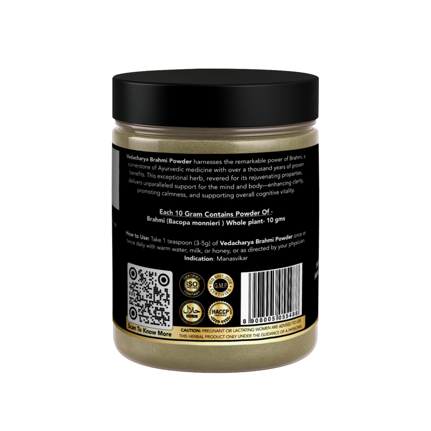 Vedacharya Brahmi Powder Supports Memory, Focus & Mental Clarity