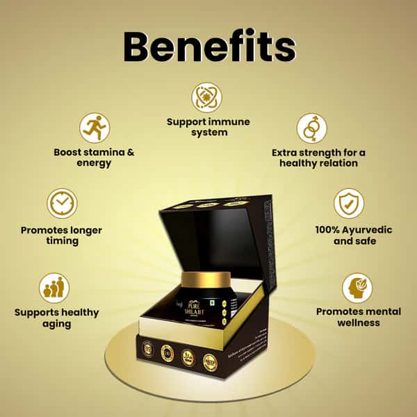 Vedacharya Pure Shilajit Resin for Health & Wellness - 100% Ayurvedic