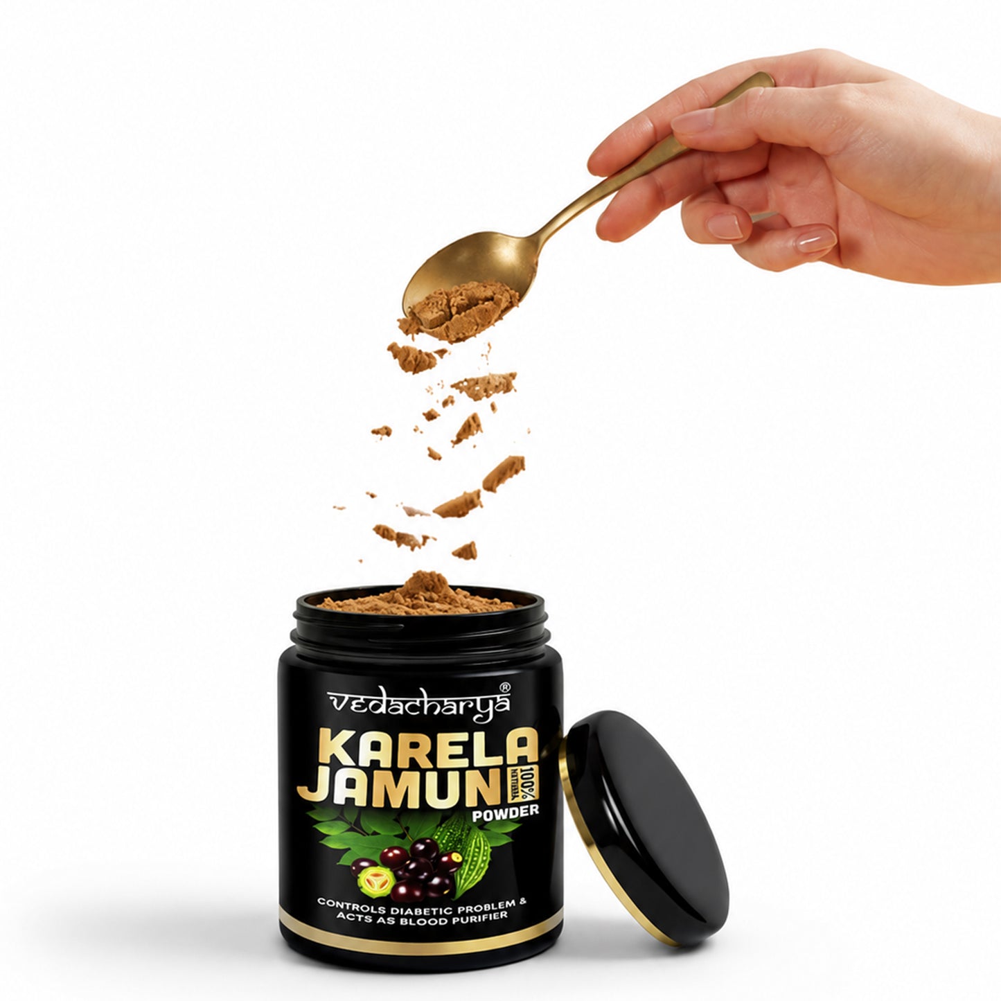 Vedacharya Karela Jamun Powder Controls Diabetic Problem & Acts As Blood Purifier