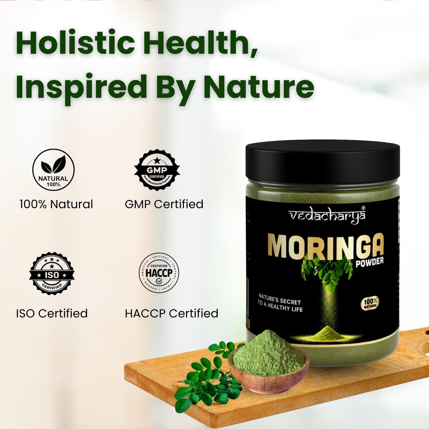 Moringa Powder Rich in Vitamins, Minerals and Antioxidants