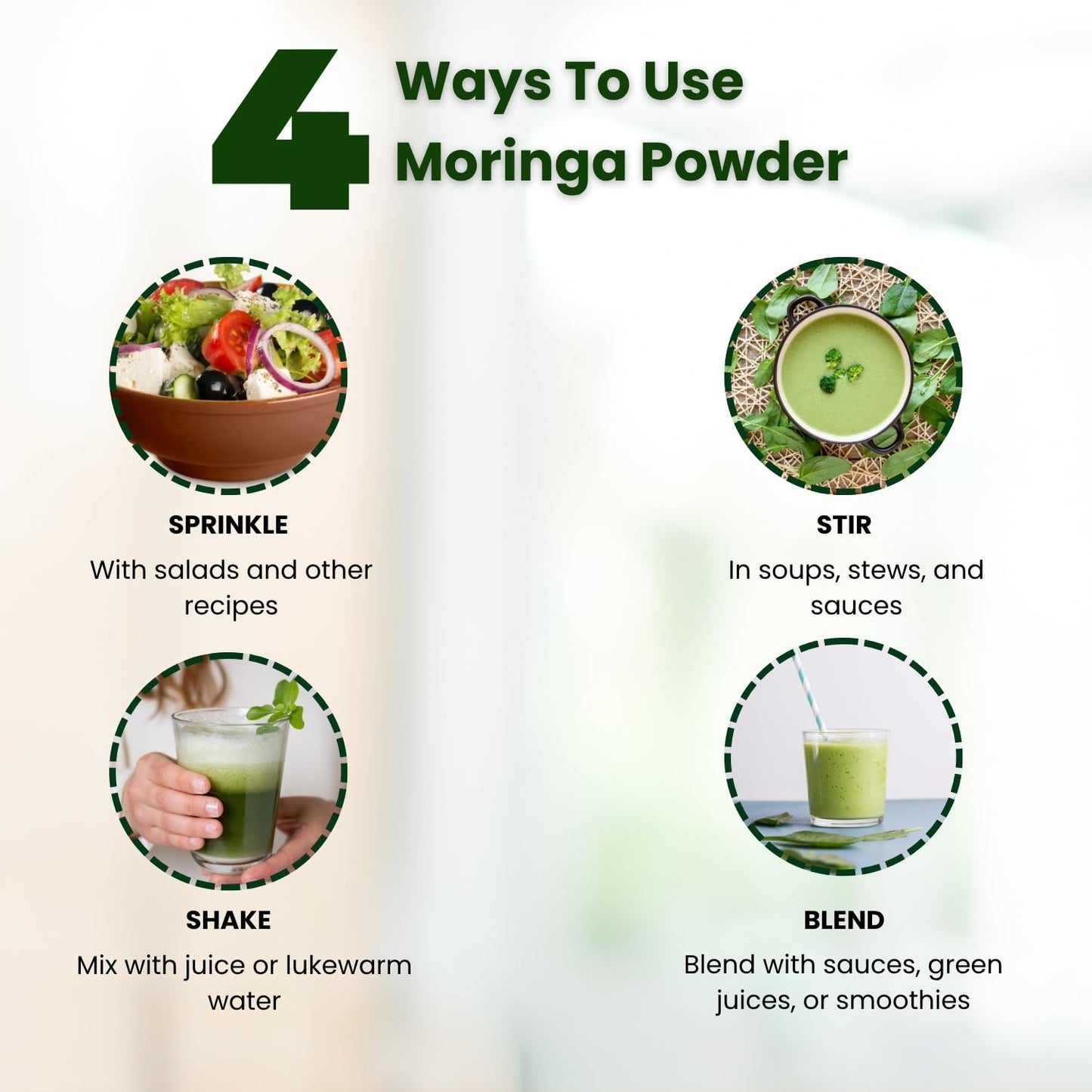 Moringa Powder Rich in Vitamins, Minerals and Antioxidants