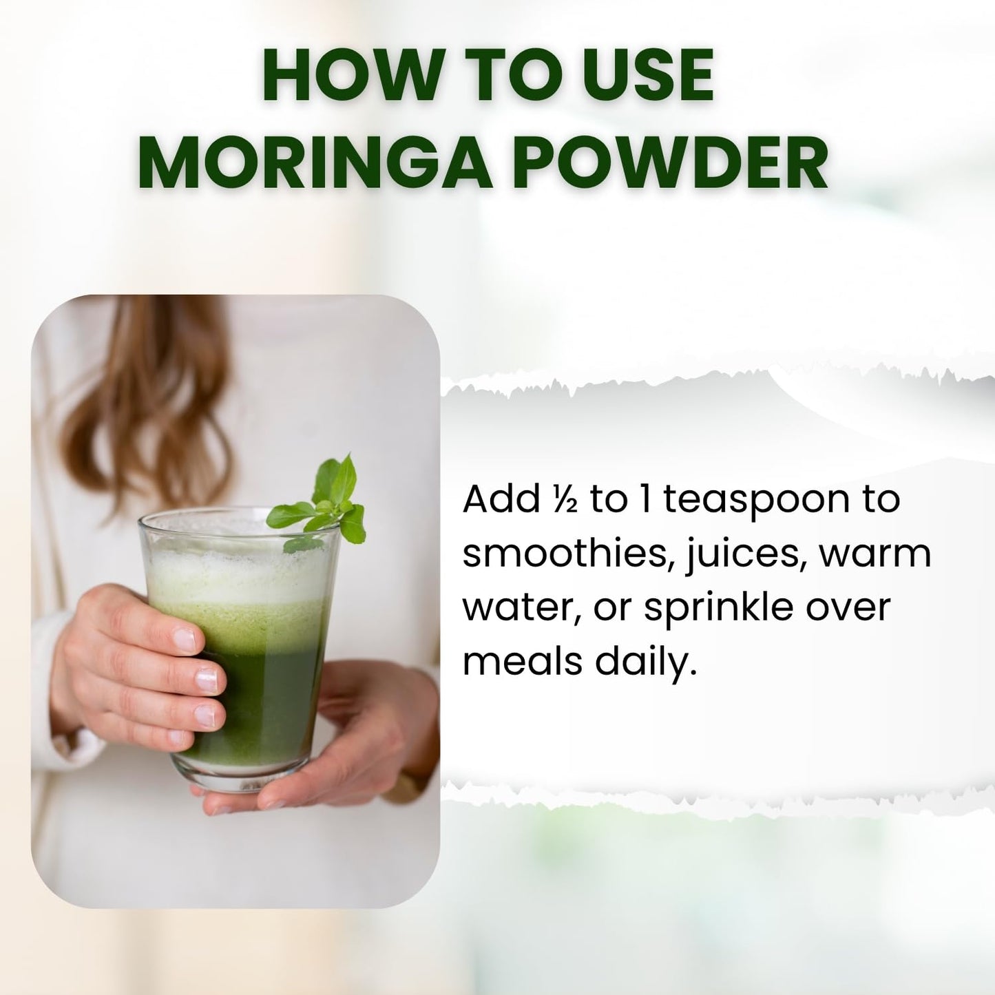 Moringa Powder Rich in Vitamins, Minerals and Antioxidants