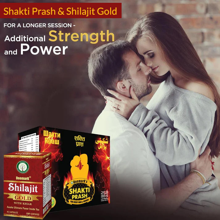 Shakti Prash and Shilajit Gold - Ayurvedic Combo to Improve Well being and Strength